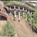 Kullu Landslide: Massive Building Collapses as Tourists Evacuate Nearby Hotel