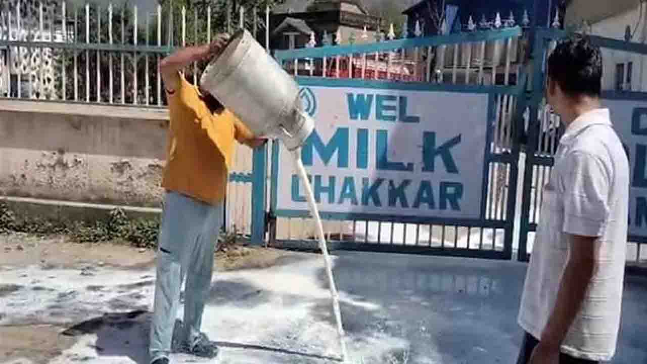 Himachal Milk Crisis: Angry Farmer Pours 1,200 Litres of Milk at Plant Gate