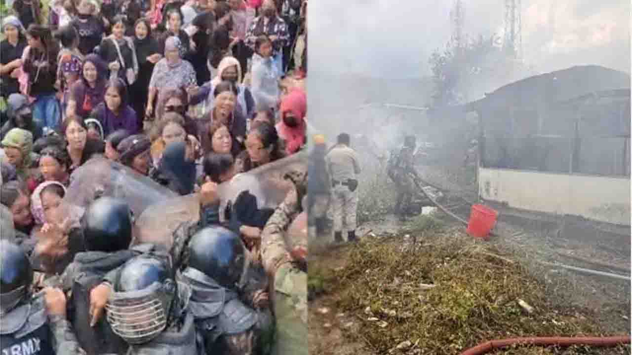 600-Strong Mob Sets Houses Ablaze in Manipur; Security Forces Intervene