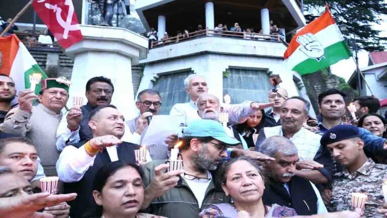 NEET Paper Leak: CM Sukhu Leads Candlelight Protest in Shimla, Demands Compensation for Victims’ Families
