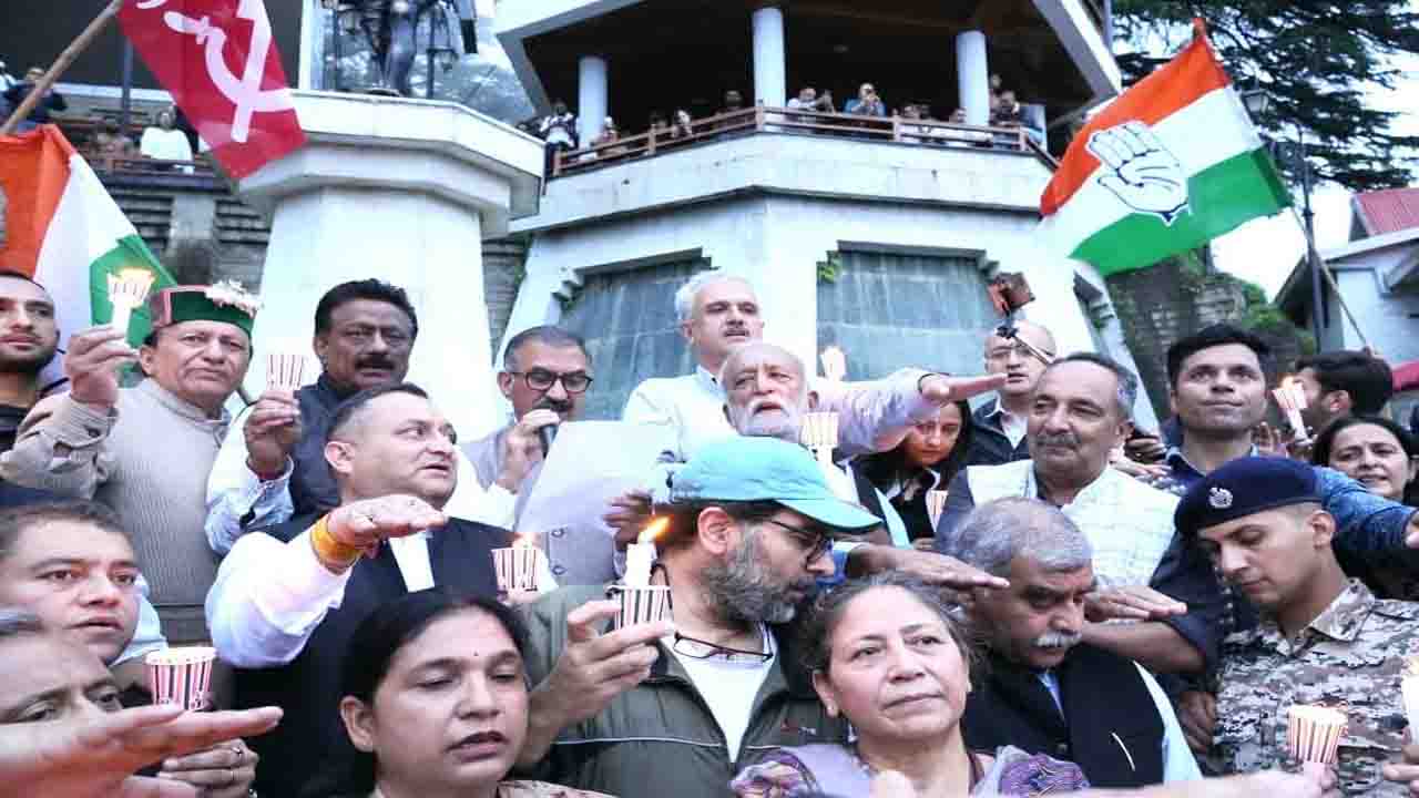 NEET Paper Leak: CM Sukhu Leads Candlelight Protest in Shimla, Demands Compensation for Victims’ Families