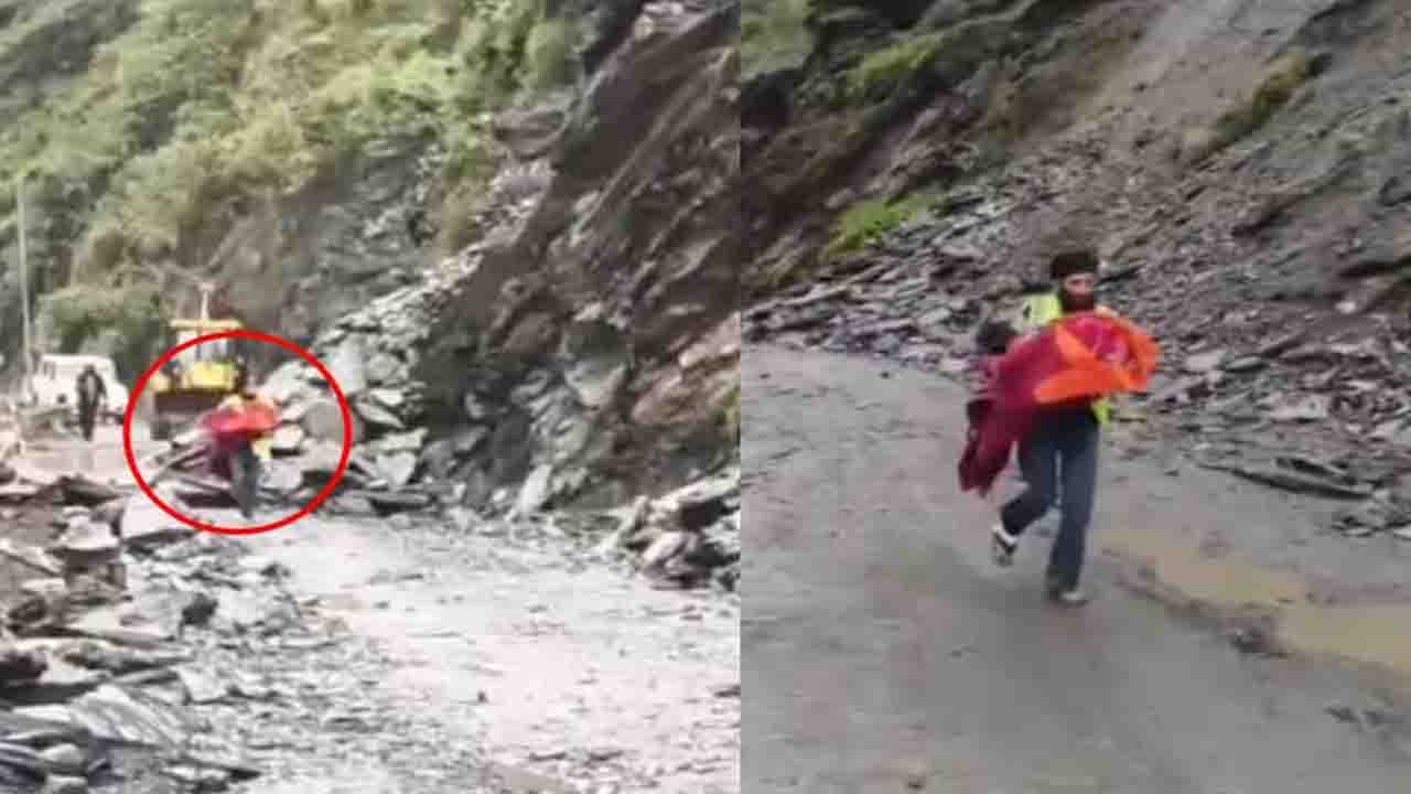 NHAI Team Braves Falling Rocks to Rescue 7-Month-Old Infant and Elderly Patient in Landslide-Hit Chamba