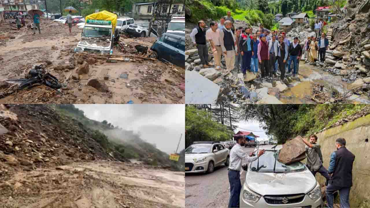 Heavy Rain Triggers Flash Floods and Landslides in Himachal, Over 250 Roads Blocked