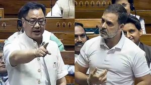 Rahul Gandhi, Kiren Rijiju Spar in Lok Sabha Over Student Remark; Speaker Expunges Words