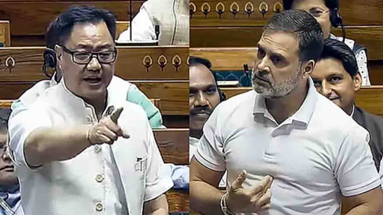 Rahul Gandhi, Kiren Rijiju Spar in Lok Sabha Over Student Remark; Speaker Expunges Words