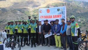 Army Cyclists Reach Keylong on 1,200-km Nation-Building Ride