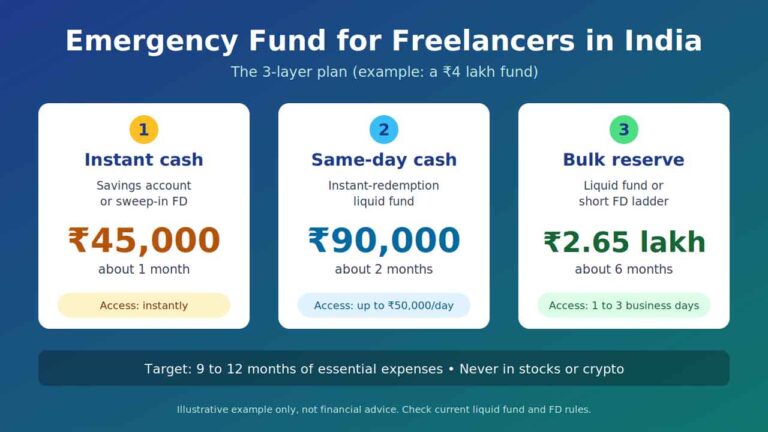 emergency fund for freelancers in India three layer plan